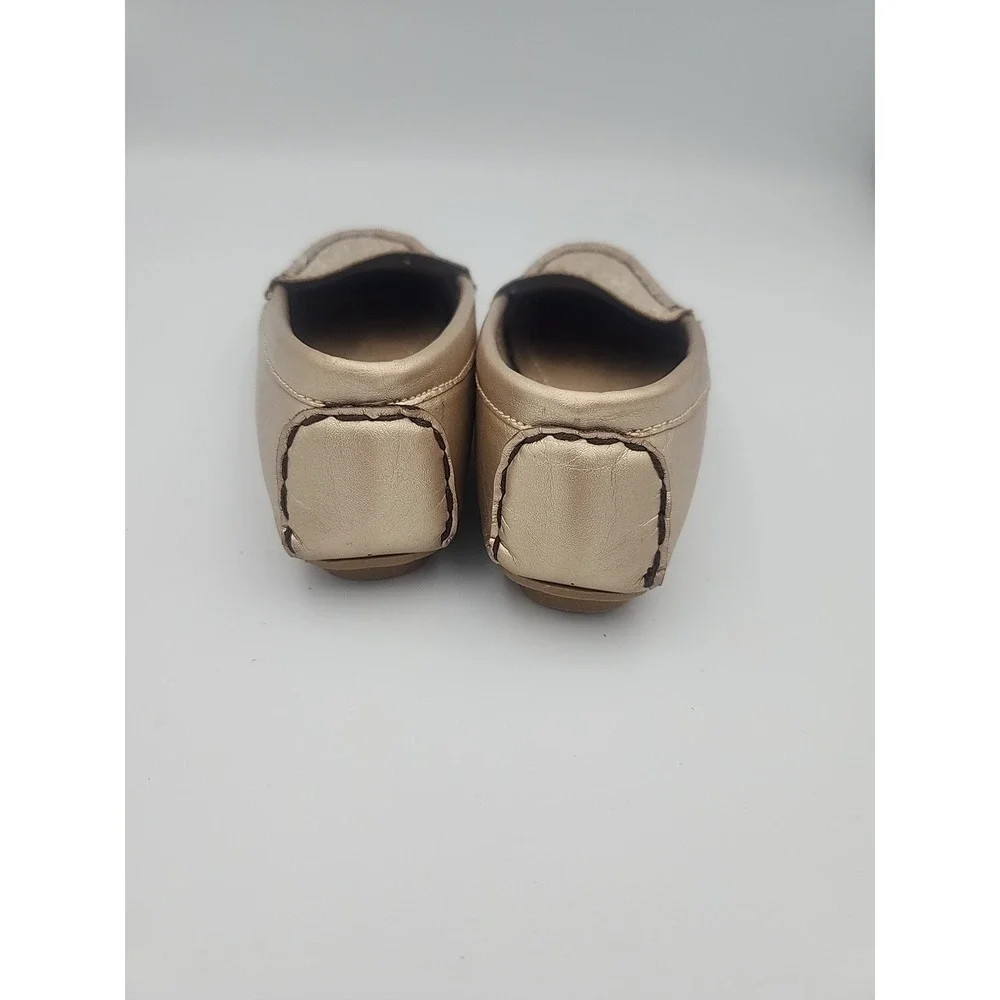 Stylo‎ Girls Slip On Loafers Shoes Gold Glitter Leopard Print Size 12 US EU 29